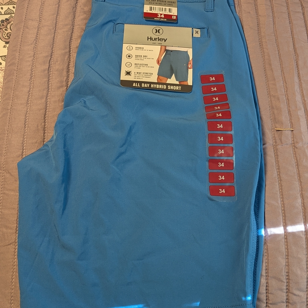 Hurley Light Blue All Day Hybrid Shorts